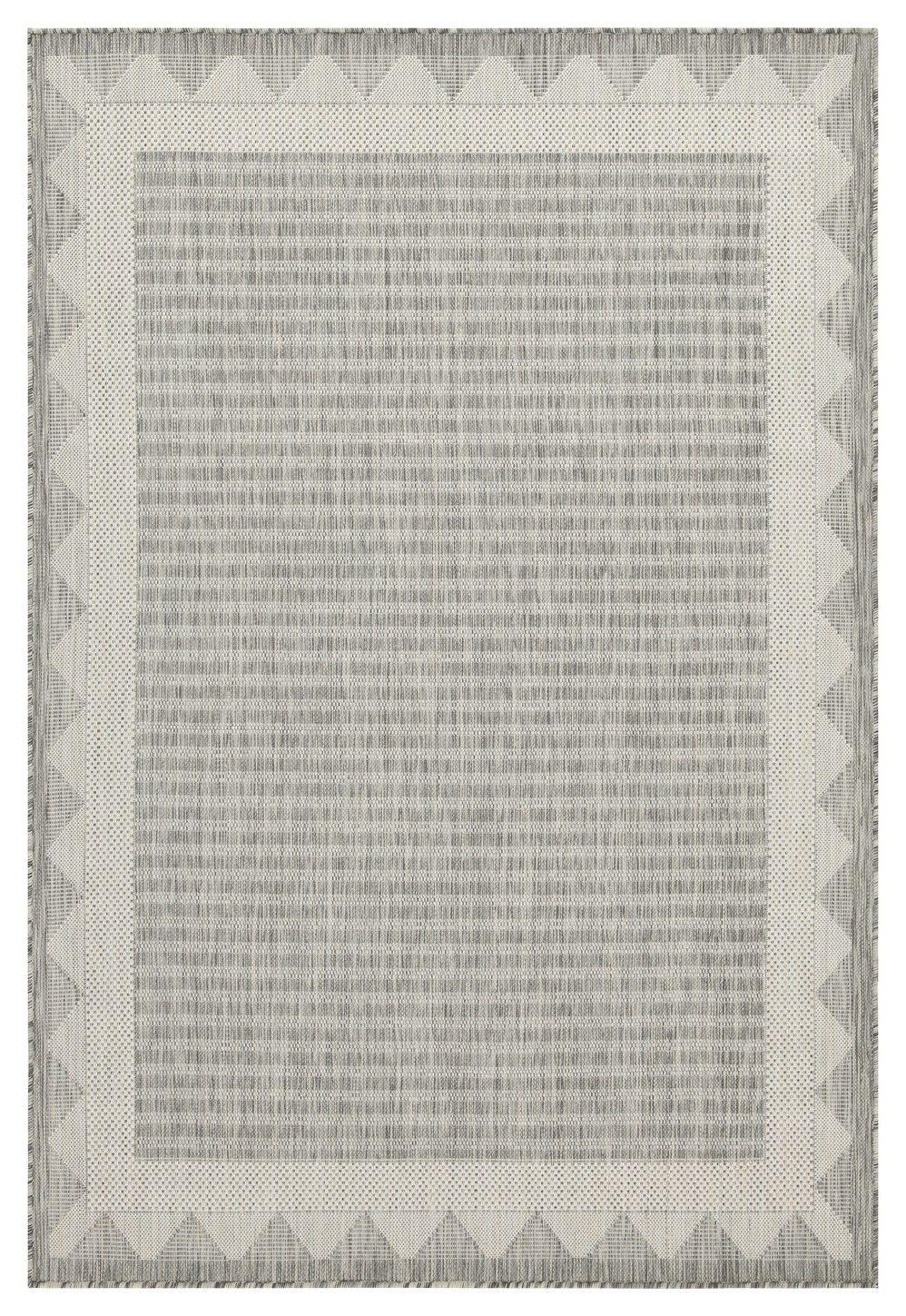 Sunshine - 2'7" X 7'3" Indoor, Outdoor Area Rug, Polypropylene - Silver - Furniture Home Direct