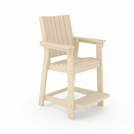 Modern Counter Chair Sleek HDPE Poly Lumber For Dining, Patio, And Garden Comfort - Furniture Home Direct