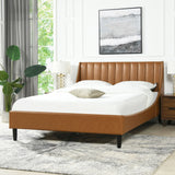 Aspen - Vertical Tufted Modern Headboard Platform Bed Set - Furniture Home Direct