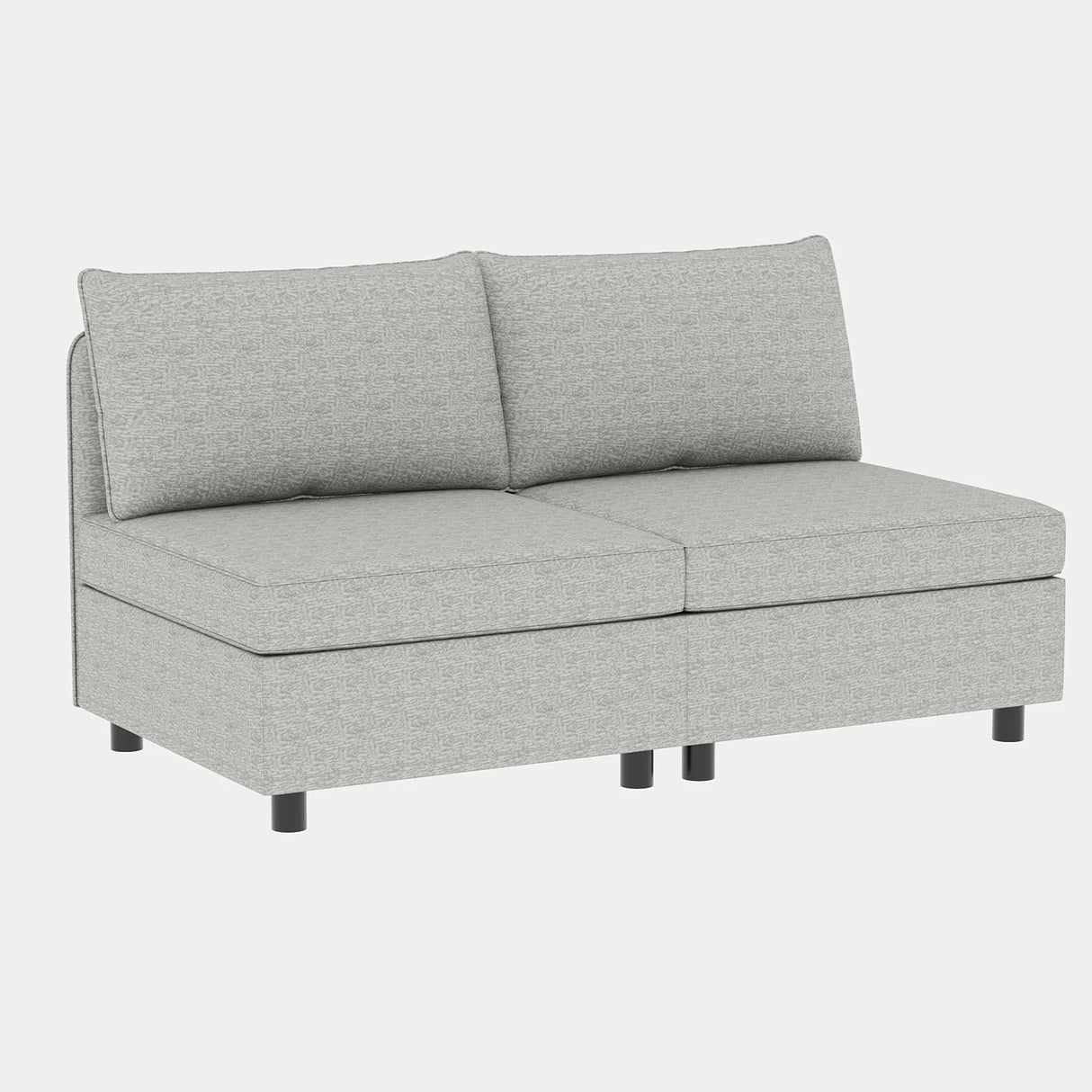 3 Pc Modular living room Set With Different Configurations, Light Gray - Furniture Home Direct