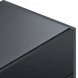 TV Stand High Gloss Console 74 Inch Length Modern Black - Furniture Home Direct