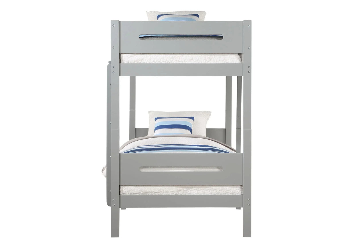 Edah - Twin Twin Bunk Bed - Gray - Furniture Home Direct