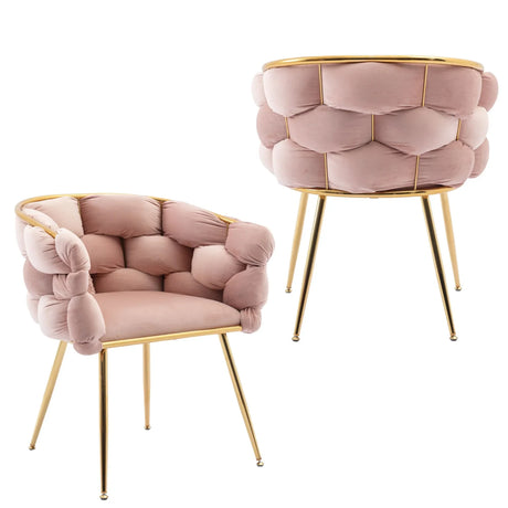 Luxury Modern Simple Leisure Velvet Single Sofa Chair Bedroom Lazy Person Household Dresser Stool Manicure Table Back Chair - Furniture Home Direct