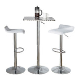 Ale - 3 Piece Bar Set Bistro Square Contemporary Adjustable Oval Footrest - Furniture Home Direct