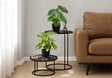 13" Tall, Artificial Plant, Monstera Calthea, Indoor, Faux, Fake, Table, Greenery, Potted, Decorative (Set of 2) - Green / Black - Furniture Home Direct