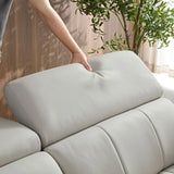 Power Reclining Sectional with USB Port - Light Gray - Furniture Home Direct