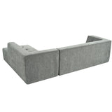 Modular Sectional Sofa in Chenille for Living Rooms Gray - Furniture Home Direct