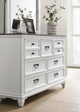 Bedroom Set Queen Bed Dresser Nightstand Antique White - Furniture Home Direct