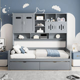 Daybed With All-In-One Cabinet And Shelf - Furniture Home Direct