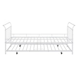 Daybed With Curved Handle Design And Trundle - Furniture Home Direct