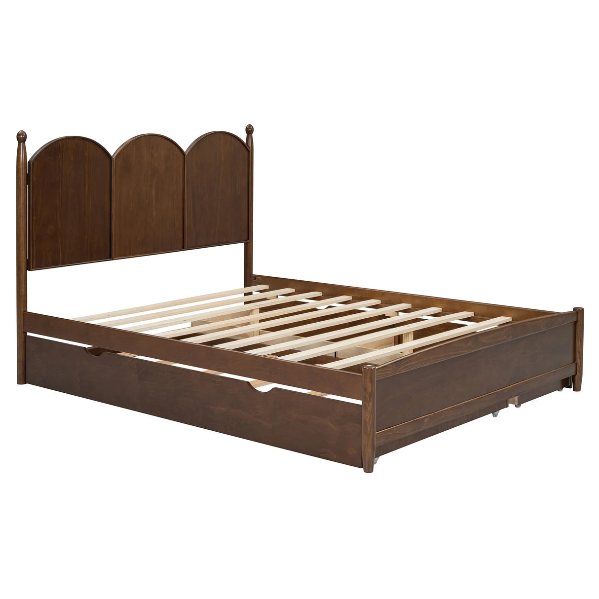 Platform Bed With With 2 Big Drawers And Trundle - Furniture Home Direct