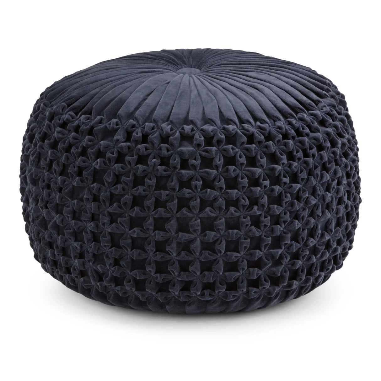 Renee - Handcrafted Round Pouf - Furniture Home Direct