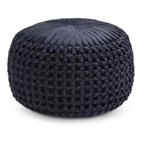 Renee - Handcrafted Round Pouf - Furniture Home Direct