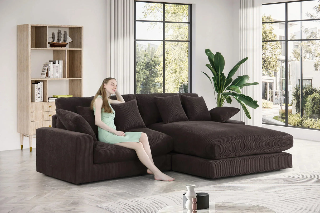 Mystic - Reversible Sectional Sofa Chaise - Furniture Home Direct