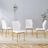 Luxury Simple Chair With Metal Gold Leg - Furniture Home Direct