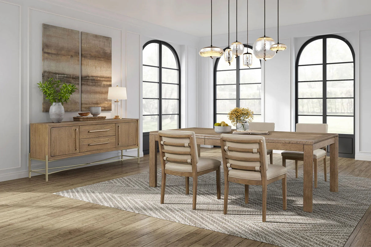 Dining Table With Leaf - Light Brown - Furniture Home Direct