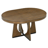 Dining Set Round Table With Four Upholstered Chairs Walnut - Furniture Home Direct