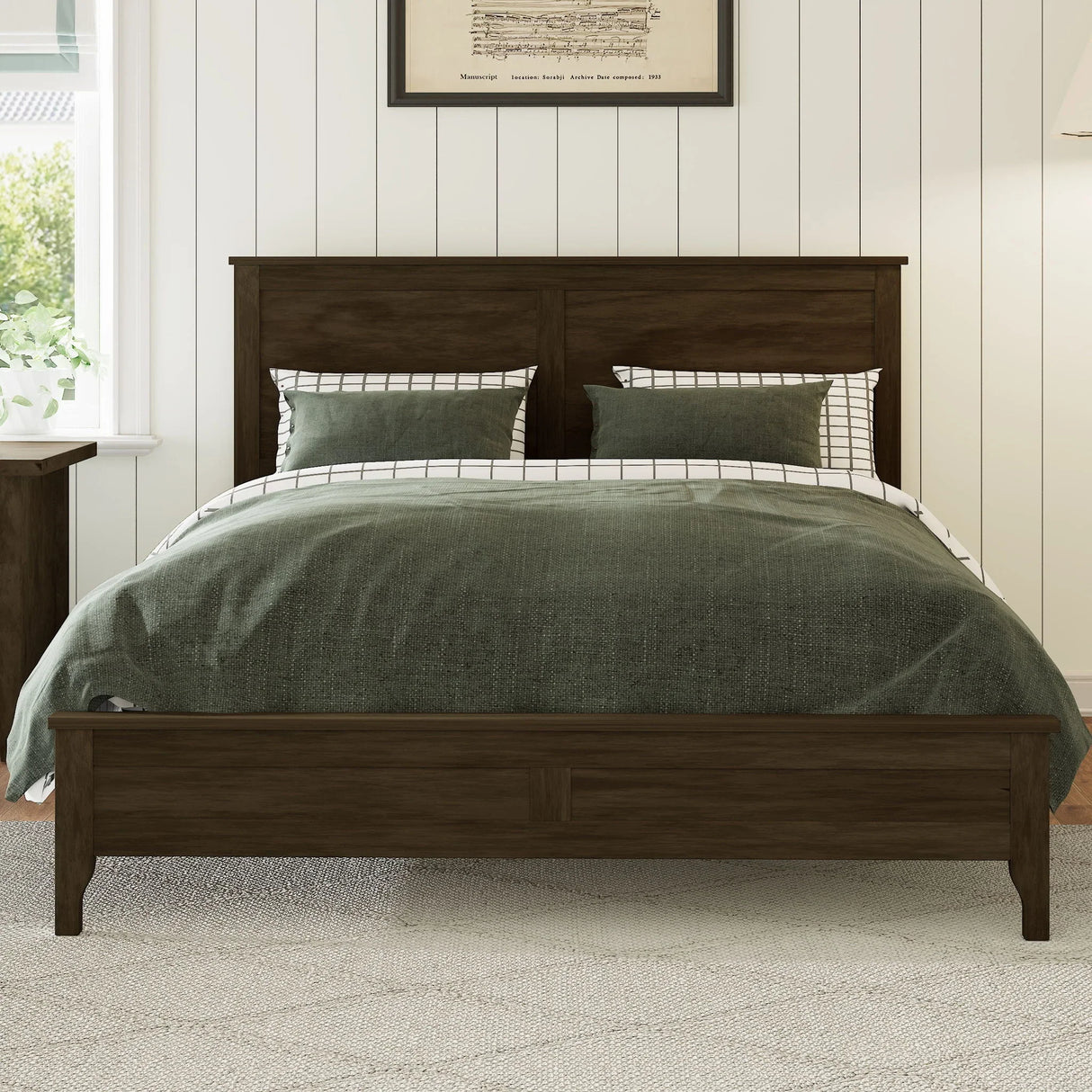 Modern Solid Wood Platform Bed - Furniture Home Direct