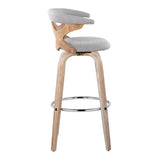 Gardenia - Contemporary Fixed Height Barstool With Swivel With Round Footrest (Set of 2) - Furniture Home Direct