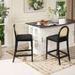 Panama - Curved Back Cane Counter Stool (Set of 2) - Furniture Home Direct