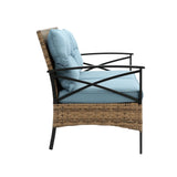 4 PC Outdoor Patio Set - Blue - Furniture Home Direct