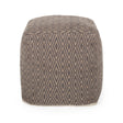 Amuleto - Hand Loomed Cotton Pouf - Dark Gray / Brown - Furniture Home Direct