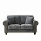 2 Seater Sofa With Rolled Arms, Tufted Upholstered Couch - Furniture Home Direct