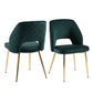 Velvet Dining Chairs With Metal Legs And Hollow Back Upholstered Dining Chairs - Furniture Home Direct