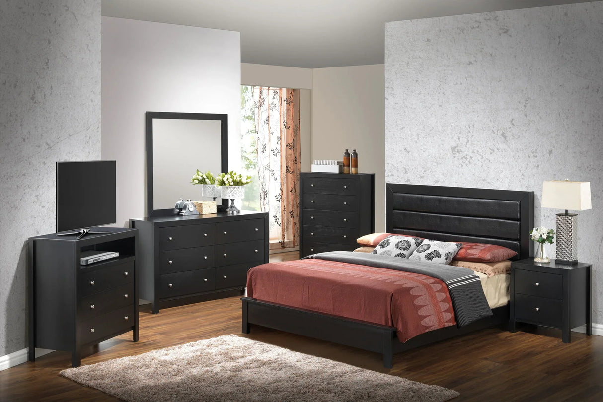 Transitional Modern Design Bed - Furniture Home Direct