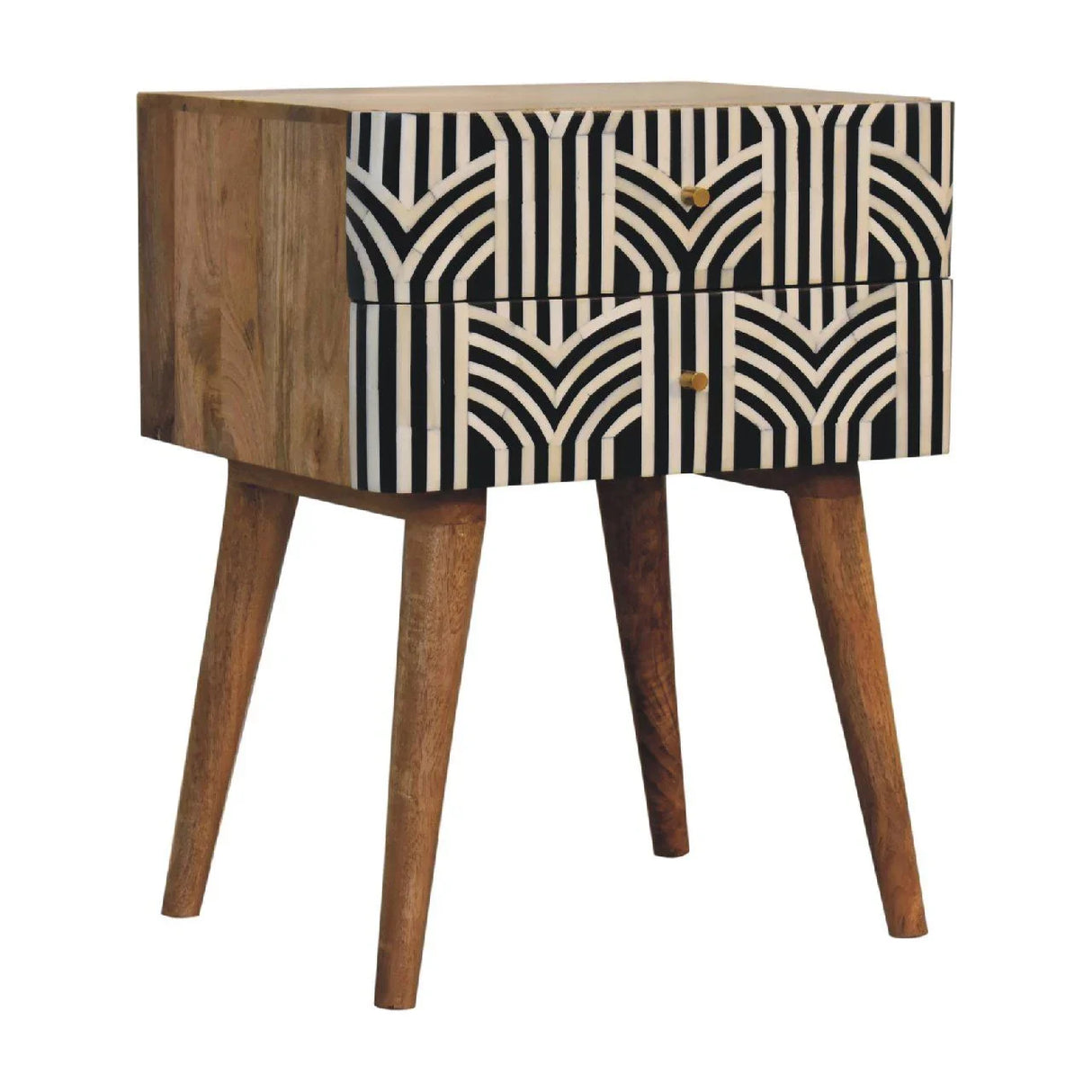 Edessa Bone Inlay Bedside - Furniture Home Direct