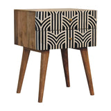 Edessa Bone Inlay Bedside - Furniture Home Direct