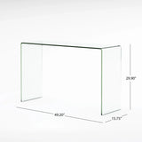 Cadyn - Tempered Glass Console Table Sleek Design - Clear