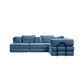 Modular L Shaped Floor Living Room Sofa Set With 6 Pillows - Furniture Home Direct