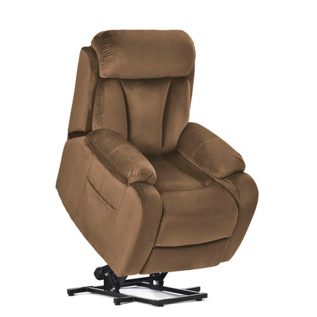 Power Lift Recliner Chair, Remote Control, Brown Cashmere