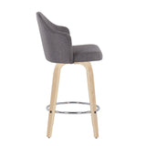 Ahoy - Mid Century Modern Fixed Height Counter Stool With Round Footrest (Set of 2) - Furniture Home Direct