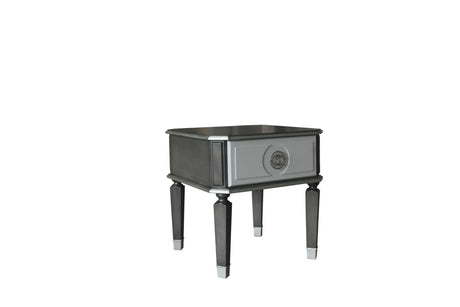 House Beatrice - End Table - Charcoal / Light Gray - Furniture Home Direct