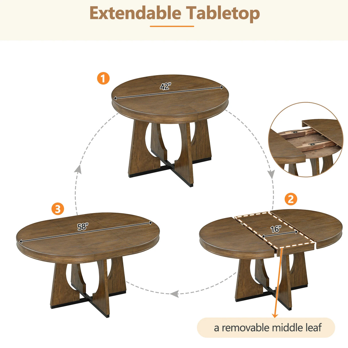 Dining Set Round Table With Four Upholstered Chairs Walnut - Furniture Home Direct