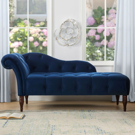 Samuel - Tufted Roll Arm Chaise Lounge - Furniture Home Direct