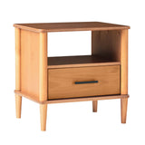 Transitional Solid Wood Spindle Nightstand - Furniture Home Direct