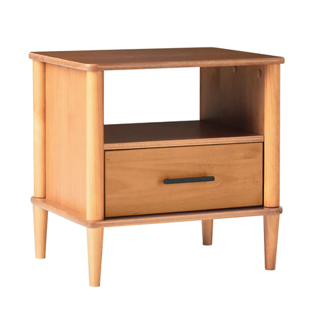 Transitional Solid Wood Spindle Nightstand - Furniture Home Direct