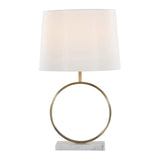 Moon - Contemporary Table Lamp - White / Gold - Furniture Home Direct