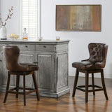 Holmes - Tufted High Back 360 Swivel Counter Height Barstool - Furniture Home Direct