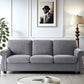 Soft Sofa, Upholstered 3 Seater Couch With High Density Foam, Loose Back Cushions And Turned Legs - Furniture Home Direct