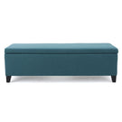 Contemporary Storage Ottoman Bench With Polyester Upholstery