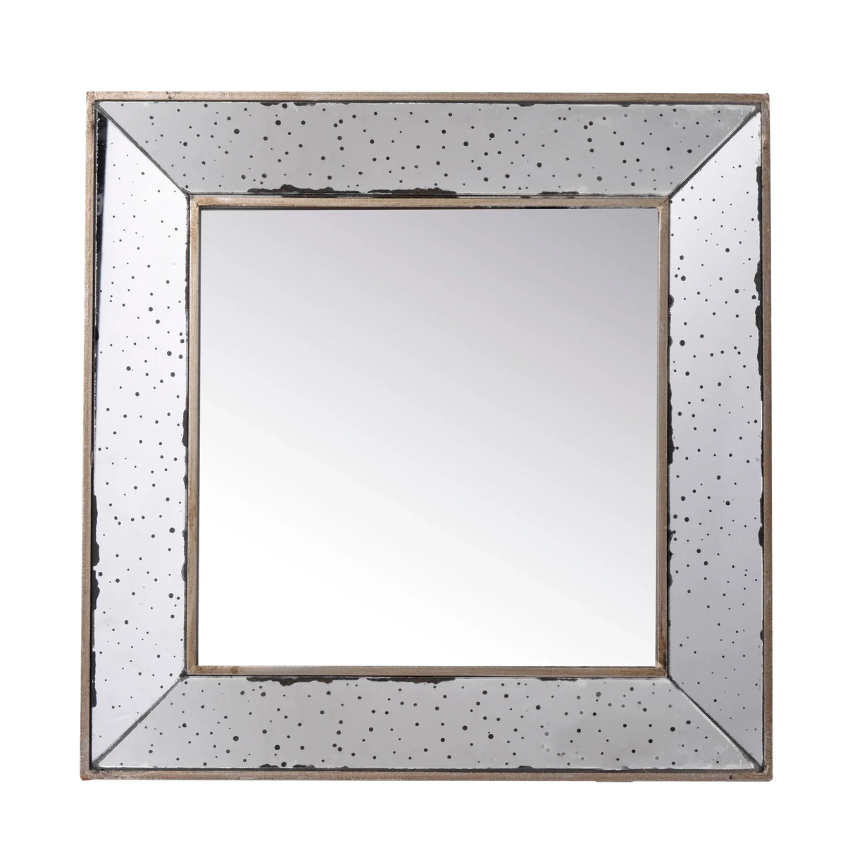 Distressed Accent Mirror, Traditional Style Framed Wall Mirror For Living Room - Furniture Home Direct