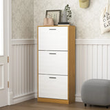 Modern Freestanding Shoe Storage Cabinet With 3 Flip Drawers - Furniture Home Direct
