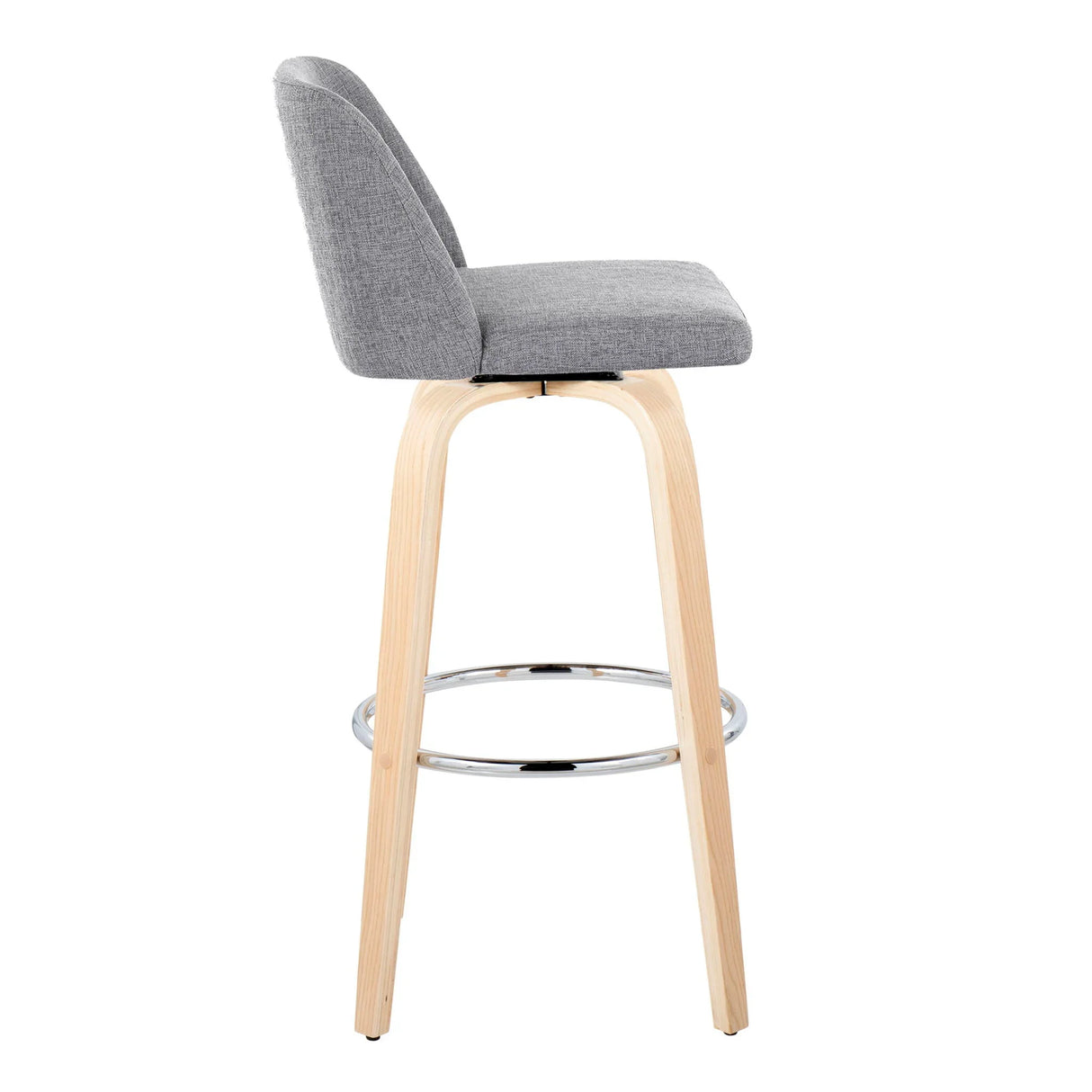 Toriano - Contemporary Fixed Height Barstool & Swivel With Round Footrest (Set of 2) - Furniture Home Direct
