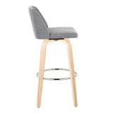 Toriano - Contemporary Fixed Height Barstool & Swivel With Round Footrest (Set of 2) - Furniture Home Direct