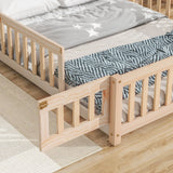 House-Shaped Headboard Floor Bed With Fence - Furniture Home Direct