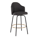 Ahoy - Contemporary Fixed Height Counter Stool Round Footrest (Set of 2) - Furniture Home Direct